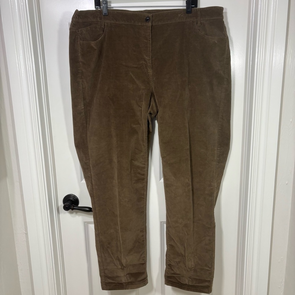 NWT J.Jill Corduroy Pants Women’s 22 Beechwood Brown